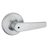 Kwikset 300DL 26D 6AL Privacy Door Lever, Satin Chrome, Zinc, Residential, Re-Key Technology: SmartKey, Reversible Hand